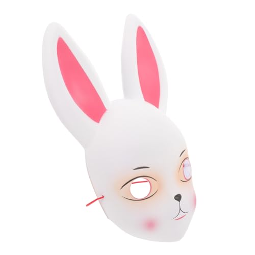 SHERCHPRY Hasenmaske Neuartige Maske Maskenballmaske Kaninchen Cosplay Requisite Hasenmaske Ohren Party Performance Masken Requisite Party Maske Karnevals Hasen Gesichtsmaske Mit von SHERCHPRY
