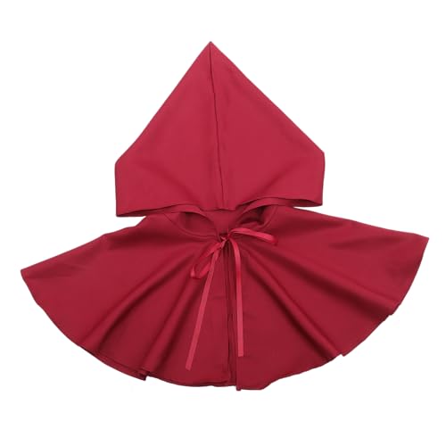 SHERCHPRY Hexenhaube Halloween Costume Halloween Kleidung Carnival Costume Lametta Hexenhut Halloween-Dekorationen Hexenhüte Mantel Kapuzenhaube mittelalterliche kostüme männer Wolle rot von SHERCHPRY