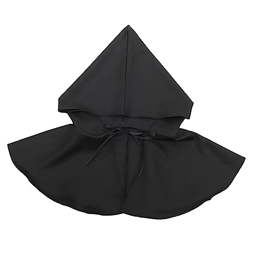 SHERCHPRY Hexenhaube Halloween-Motorhaube Hexenhut Dekorationen Kostüm Mittelalterliche Hüte Für Damen Party Mittelalterliche Haube Hexen-Cosplay-Requisiten Black Polyester von SHERCHPRY