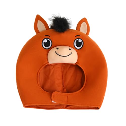 SHERCHPRY Jahr Des Pferdemaskottchen Headset Pferdehut Requisite Pferdehut Kostüm Kreativer Hut Party Plüschhut Pferdehüte Für Mädchen Pferde Requisite Für Erwachsene von SHERCHPRY