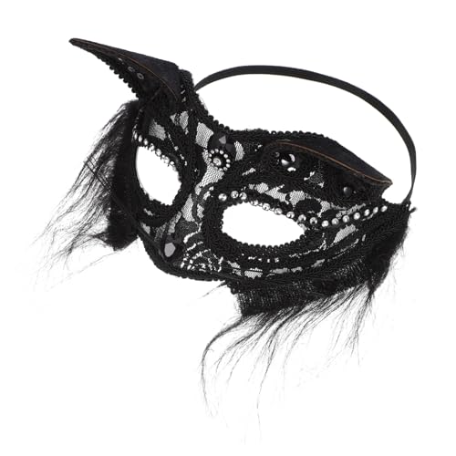 SHERCHPRY Katzen Gesichtsmaske Aus Spitze Halloween Kostüme Kopfbedeckung Zum Anziehen Halloween Säge Maskenball Spitzenmaske Tiermasken Damen Maskenmaske Cosplay Kostüm Gruselige von SHERCHPRY