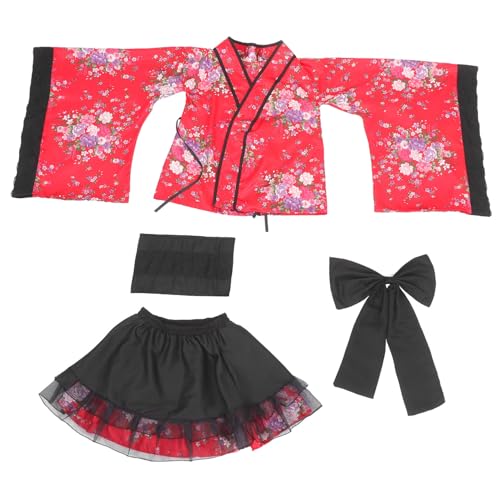 SHERCHPRY Kimonokostüme Für M?dchen Mädchen Kleider Outfit Für Mädchen Schwarze Kleideroberteile Für Frauen Kleid Cosplay Kostüm Frauen Kimono Kostüm Japanisch Lolita Damen Rot Voodoo-puppe von SHERCHPRY