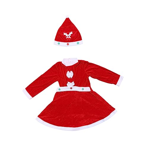 SHERCHPRY Kinderkleidung Weihnachtsmann-Kostüm Santa Tutu-Kleid Kinderkostüme formelle Kleidung Rock Weihnachtskleidung für Mädchen Weihnachtskostüm Weihnachten Kleidungsset Eltern-Kind rot von SHERCHPRY