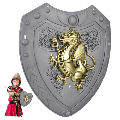 SHERCHPRY Kinderkostüm Schilde Ritterschild Cosplay Schild Requisite Schild Für Schild Kostüm Kinderschild Performance Bekleidung Kinderschild Silber Abs von SHERCHPRY