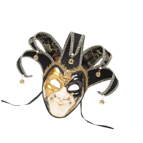 SHERCHPRY Kostüme für Männer Maskerade-Maske für Paare Theatermaske Narr Golddekor Maskerade-Gesichtsabdeckung Venezianische Vollgesichtsmaske Clown Kleidung Boris bilden Liebhaber schmücken von SHERCHPRY