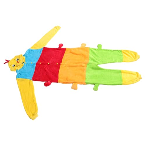 SHERCHPRY Kuschelanzug aus Weichem Flanell Bunter Cartoonartiger Einteiler Schlafanzug für Erwachsene Warmes Festliches Winter-homewear für Halloween-partys von SHERCHPRY
