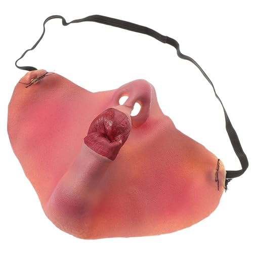 SHERCHPRY Lustige Maske Lippen-mund-masken Streichmaske Cosplay- Realistische Nasenmasken Realistische Rote Lippenmaske Kostüm-nasenmasken Halloween-horrormasken Emulsion Gesichtsmaske Mann von SHERCHPRY