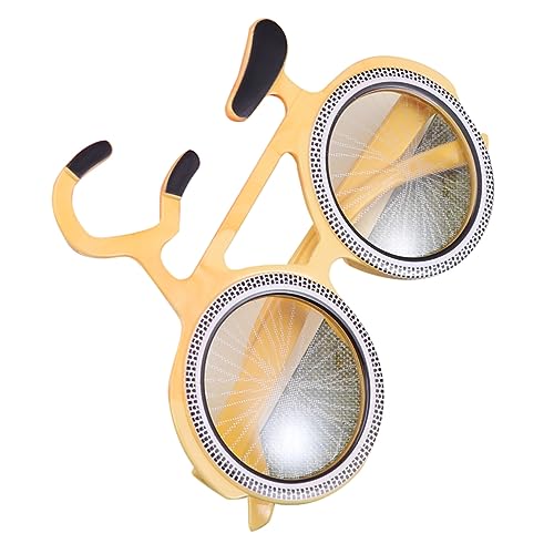 SHERCHPRY Lustige Partybrille Fahrrad Design Gelb Spaßbrille als Fancy Dress Prop Robustes Party Eyewear für Karneval Festival Beachparty und Geburtstagsfeier von SHERCHPRY
