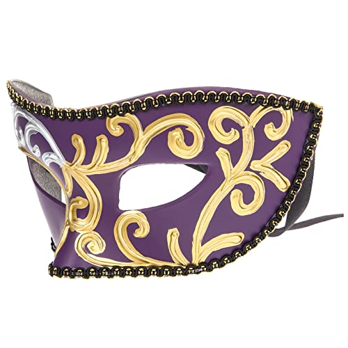 SHERCHPRY Maske Halloween-dekor Ägyptische Tracht Abschlussball Geschenke Vintage-kleidung Für Männer Männergeschenke Violett Handheld Dekorationen Plastik Männer Und Frauen von SHERCHPRY
