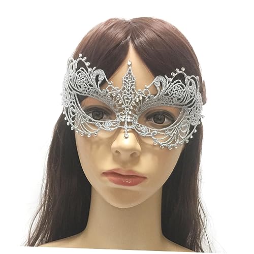 SHERCHPRY Maskerade-Maske Partykostüm Riemenmaske Party-Strass-Gesichtsmaske venezianisch Diamant-Gesichtsmaske Spitzenmaske für Frauen Partymaske Augenmaske Cosplay bilden Fräulein von SHERCHPRY