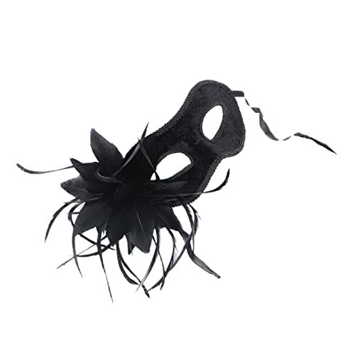 SHERCHPRY Maskerade Maske Spitzenmasken Für Frauen Festival Weiße Maskerade Handgehaltene Spitzenmaske Maskerade-party-maske Kostüm Maske Dekorationen Cosplay -kostüme Simulation Feder Black SHERCHPRY Maskerade Maske Spitzenmasken Für Frauen Festival Weiße Maskerade Handgehaltene Spitzenmaske Maskerade-party-maske Kostüm Maske Dekorationen Cosplay -kostüme Simulation Feder Black von SHERCHPRY