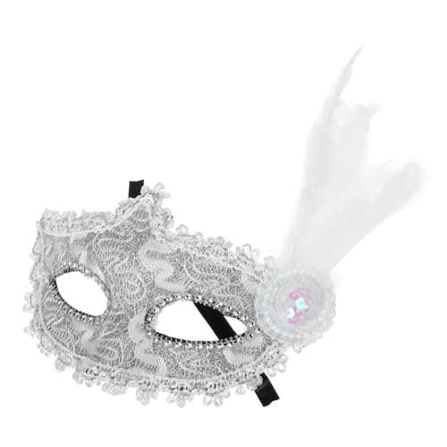 SHERCHPRY Anspruchsvolle Halfface Edge Maskerade für Frauen Weiß Halloween Kostüme Zubehör SHERCHPRY Anspruchsvolle Halfface Edge Maskerade für Frauen Weiß Halloween Kostüme Zubehör von SHERCHPRY