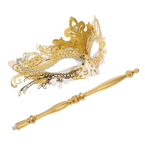 SHERCHPRY Masquerade Maske mit Stab Glänzende Venezianische Party Gesichtsmaske mit Strass Abnehmbarem Griff Drachenmuster Komfortabel für Damen Wiederverwendbar für Halloween Hochzeit Ball SHERCHPRY Masquerade Maske mit Stab Glänzende Venezianische Party Gesichtsmaske mit Strass Abnehmbarem Griff Drachenmuster Komfortabel für Damen Wiederverwendbar für Halloween Hochzeit Ball von SHERCHPRY