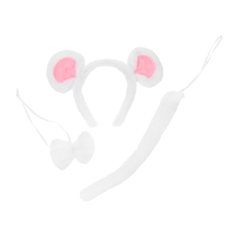 SHERCHPRY Maus Kostüm Zubehör Weißes Maus-headband mit und Fliege Kuscheliges Cartoon Ohr Haarreif für Erwachsene Halloween Karneval Party SHERCHPRY Maus Kostüm Zubehör Weißes Maus-headband mit und Fliege Kuscheliges Cartoon Ohr Haarreif für Erwachsene Halloween Karneval Party von SHERCHPRY