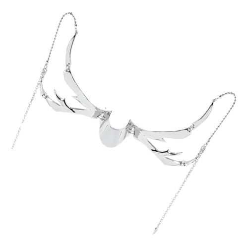 SHERCHPRY Metallmaske Karnevalsmaske Für Frauen Kostüm Rave Maske Für Halloween Maske Maskerade Frauen Masken Maskerade-maske Gold Halloween-karnevalsmaske Punk Hälfte Silver von SHERCHPRY