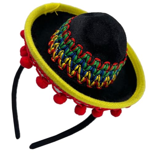 SHERCHPRY Mexikanisches Sombrero Stirnband Cosplay Leichtes Festivalzubehör für Damen und Bequemes Kostüm accessoire für Feier und Bildaufnahmen von SHERCHPRY