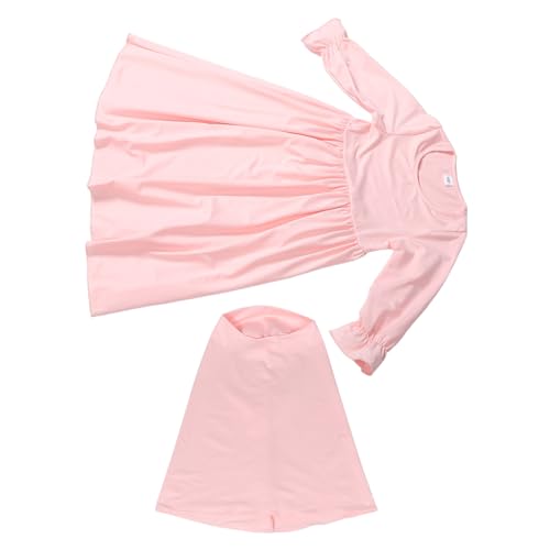 SHERCHPRY Muslimisches Kleid Für Babymädchen Mit Langen Ärmeln Und Rüschenärmeln Hijab-gebetskleid Für Kleinkinder Aus Weichem Stoff Unifarben Geeignet Für Frühling Sommer Und Herbst von SHERCHPRY