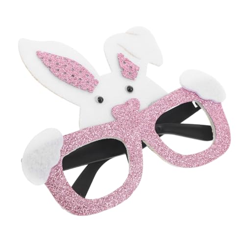 SHERCHPRY Osterhasenbrille Osterhasen-foto-requisiten Hasenkostüm Requisite Kostümzubehör Für Damen Osterparty Verkleiden Osterbrillen Für Die Osterparty Rosa Flanell von SHERCHPRY
