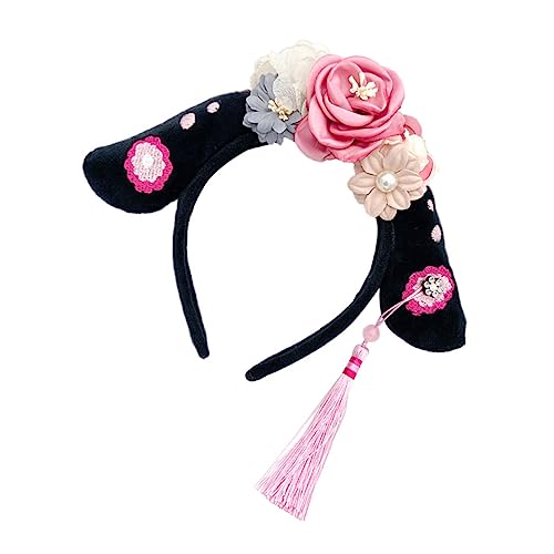 SHERCHPRY Palace Stirnband Perlen Neon Dynastie Zubehör Kind Regenbogen Prinzessin Hochzeit Rot Elegant Chinesisches Mädchenhaar Hanfu-haar Stirnbänder Stirnband Für Frauen Plastik von SHERCHPRY