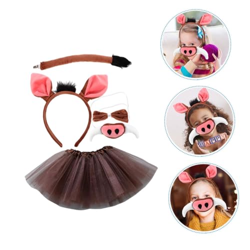 SHERCHPRY Pig Kostüm mit Weichem Schweineohren Stirnband Nase und Tüllrock Bequemes Tierkostüm für Mädchen Geeignet für Halloween Karneval Cosplay und Party SHERCHPRY Pig Kostüm mit Weichem Schweineohren Stirnband Nase und Tüllrock Bequemes Tierkostüm für Mädchen Geeignet für Halloween Karneval Cosplay und Party von SHERCHPRY