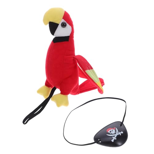 SHERCHPRY Piratenkostüm Schulterpapagei Plüschmodell Teiliges Kuscheltier Piratenkostüm Zubehör für Halloween Cosplay Party Fotorequisite SHERCHPRY Piratenkostüm Schulterpapagei Plüschmodell Teiliges Kuscheltier Piratenkostüm Zubehör für Halloween Cosplay Party Fotorequisite von SHERCHPRY