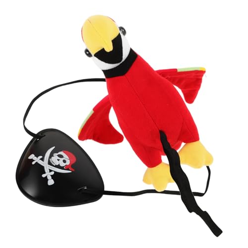 SHERCHPRY Piratenkostüm mit Plüsch und Schädel Kopftuch Halloween Party Zubehör Augenklappe und Piratenhut Geeignet für Karneval und Verkleidungspartys von SHERCHPRY