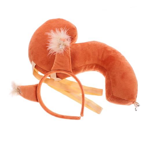 SHERCHPRY Plüsch Eichhörnchen Kostüm mit Haarreif und Weiches Tier Cosplay Accessoire für Karneval Party und Rollenspiel Realistisches Design in Hellbraun Rot Teilig SHERCHPRY Plüsch Eichhörnchen Kostüm mit Haarreif und Weiches Tier Cosplay Accessoire für Karneval Party und Rollenspiel Realistisches Design in Hellbraun Rot Teilig von SHERCHPRY