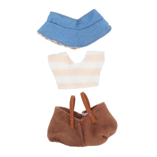 SHERCHPRY Puppenkleider Mit Overall Puppenbekleidung Inklusive Hut Und Pullover Für Stofftiere Spielzeugkleidung Zum Anziehen Und Rollenspielen von SHERCHPRY