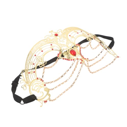 SHERCHPRY Rhinestone Tassel Masquerade Halbgesichtsmaske mit Dekorativer Kette Party Gesichtsabdeckung für Halloween Karneval und Cosplay Stilvolles Accessoire für Damen SHERCHPRY Rhinestone Tassel Masquerade Halbgesichtsmaske mit Dekorativer Kette Party Gesichtsabdeckung für Halloween Karneval und Cosplay Stilvolles Accessoire für Damen von SHERCHPRY