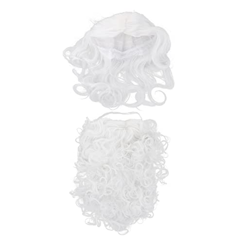 SHERCHPRY Santa Claus Perücken Set Weiß und Haar Cosplay Kostüm Zubehör für Weihnachtsmann Nikolaus Party Leichtes Bequemes Material Sicher für Festliche Verkleidung SHERCHPRY Santa Claus Perücken Set Weiß und Haar Cosplay Kostüm Zubehör für Weihnachtsmann Nikolaus Party Leichtes Bequemes Material Sicher für Festliche Verkleidung von SHERCHPRY