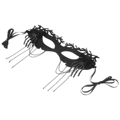SHERCHPRY Schädelmaske Augenmaske aus Filz Halloween -Masken frauen augenmaske Halloween-Maske Halloween-Cosplay Gesicht Weibliche Maske Maskerade-Kostümzubehör gefühlt Black von SHERCHPRY