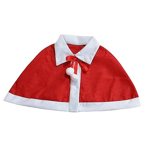 SHERCHPRY Schal verkleidung halstuch weihnachtsbekleidung moebel party Kostüme Kap Mantel Weihnachtskostüm für Cosplay-Umhang für Goldener Samt rot von SHERCHPRY