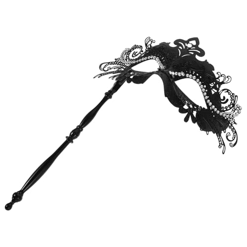 SHERCHPRY Schwarze Handheld Maske für Erwachsene Maskerade Maske mit Abnehmbarem Griff für Halloween Mardi Gras und Thematische Bälle Gestaltetes Accessoire für Unvergessliche Anlässe SHERCHPRY Schwarze Handheld Maske für Erwachsene Maskerade Maske mit Abnehmbarem Griff für Halloween Mardi Gras und Thematische Bälle Gestaltetes Accessoire für Unvergessliche Anlässe von SHERCHPRY