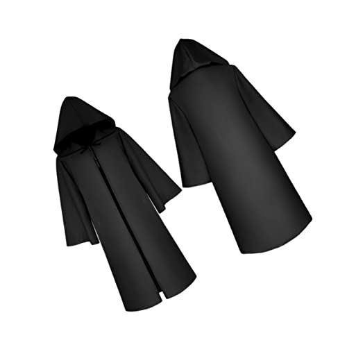 SHERCHPRY Schwarzer Umhang Halloween Cosplay Kostüm Robe Stil Langlebig und Modisch für Karneval Party Festliche Verkleidung von SHERCHPRY