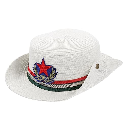 SHERCHPRY Strohhut für Kinder Kleinkind-Outfits breiter Panamahut Hüte Requisiten für Kindertanzpartys dekorative Kinderkopfbedeckung Cosplay -Hut flache Kappe von SHERCHPRY