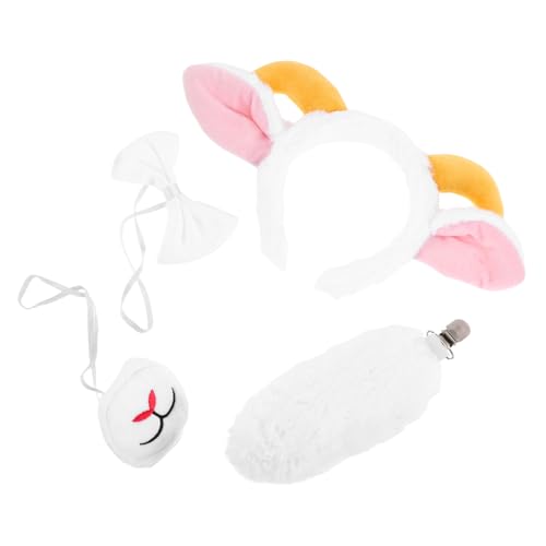 SHERCHPRY Teiliges Schaf Kostüm mit Plüsch Ohren Haarreif und Tierische Cosplay Accessoires für Halloween und Farm Party Weicher Cartoon Lamm Haarreifen für Damen SHERCHPRY Teiliges Schaf Kostüm mit Plüsch Ohren Haarreif und Tierische Cosplay Accessoires für Halloween und Farm Party Weicher Cartoon Lamm Haarreifen für Damen von SHERCHPRY