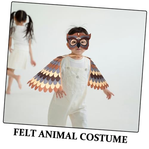 SHERCHPRY Tierkostüm Eule Flügel und Maske aus Filz Realistische Vogel Verkleidung für Jungen und Mädchen Waschbares Material für Halloween Geburtstagsfeiern und Rollenspiele SHERCHPRY Tierkostüm Eule Flügel und Maske aus Filz Realistische Vogel Verkleidung für Jungen und Mädchen Waschbares Material für Halloween Geburtstagsfeiern und Rollenspiele von SHERCHPRY