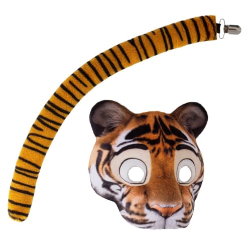 SHERCHPRY Tiger Mask und Kostüm Set aus Atmungsaktivem EVA und Leichte Cartoon Maske mit Elastischem Band Vielseitiges Partyzubehör für Halloween Karneval Cosplay und Fotorequisiten SHERCHPRY Tiger Mask und Kostüm Set aus Atmungsaktivem EVA und Leichte Cartoon Maske mit Elastischem Band Vielseitiges Partyzubehör für Halloween Karneval Cosplay und Fotorequisiten von SHERCHPRY