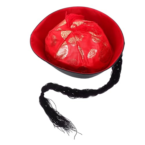 SHERCHPRY Traditioneller Chinesischer Kostümhut Leichtem Atmungsaktiv Komfortabel für Theater Halloween Cosplay und Festliche Anlässe Chinesischer Orientalischer Hut für Männer und Frauen von SHERCHPRY