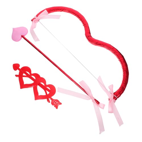 SHERCHPRY Valentinstag Bogen Herz Kostüm Herz Kostüm Valentinstag Zubehör Brille Bogen Und Pfeile Brille Goldener Samt von SHERCHPRY