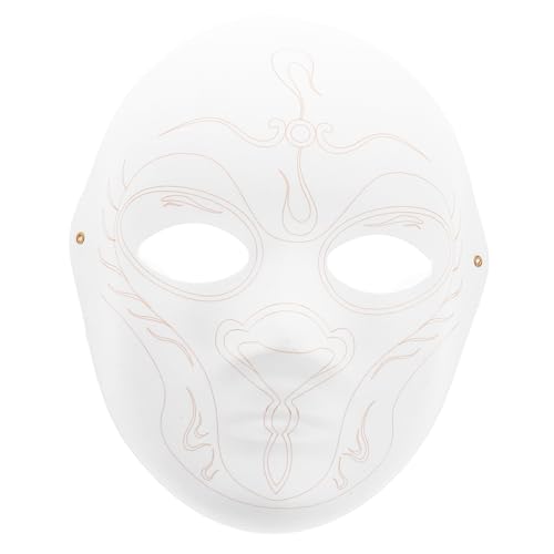 SHERCHPRY Bemalbare Papiermaske – Maskenmaske Blanko Für Halloween Karneval Party Pädagogische Aktivitäten von SHERCHPRY