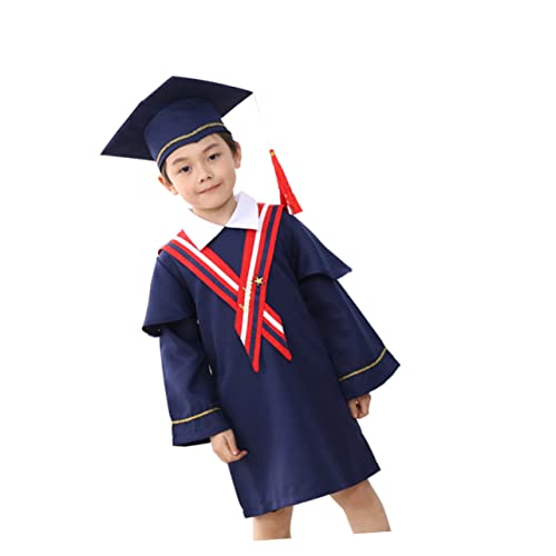 SHERCHPRY Abschlusskostüm Für Kinder Promoviert Abschlusskappe Kinder Abschluss Junggesellenabschied Kindergartenabschluss Abschluss Junggesellenhut Kleid Schüler Kostüme von SHERCHPRY
