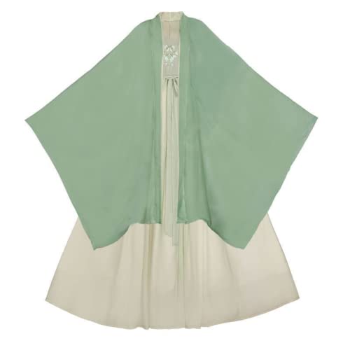 SHFOHGKJ Chinesisches Hanfu for Damen, traditionelles, grünes Farbverlaufskleid for Damen im antiken chinesischen Kostüm, Vintage-Hanfu-Kleid (L)(Medium) von SHFOHGKJ