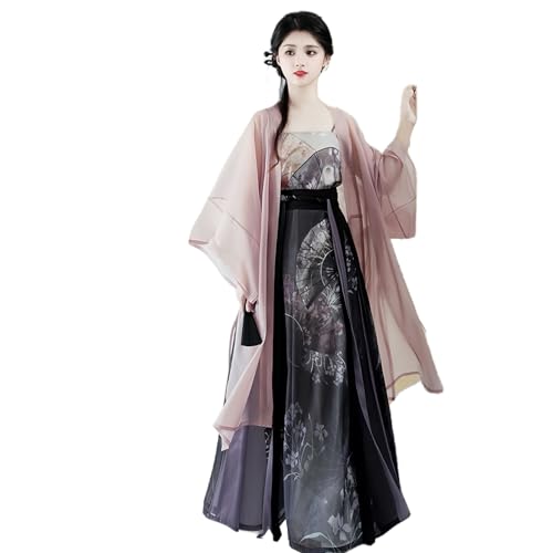 SHFOHGKJ Chinesisches Hanfu for Damen, traditionelles chinesisches Hanfu-Kleid, strahlt Anmut und Eleganz mit einem Hauch von traditionellem Charme aus (XS)(X Large) von SHFOHGKJ