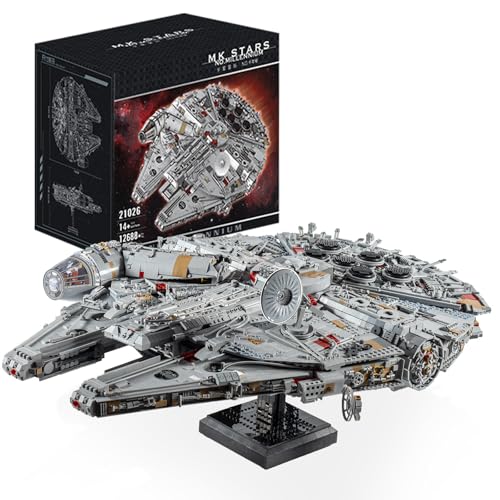 SHHFWU Mould King 21026 MOC Technik für YESHIN Millennium Falcon Mark II Modell 12688 Teile USC Klemmbausteine Kit Großes Raumschiff Kompatibel mit Star Wars Star Destroyer Spielzeug von SHHFWU