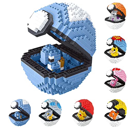 SHHZY Mini Bausteine Modell, Blockspielzeug, 510 PCS Building Blocks,Prunkstück, Pokeball Konstruktionsspielzeug, 3D Puzzle Lernspielzeug, Geschenk für Jungen Mdchen ,ab 8 Jahren von SHHZY