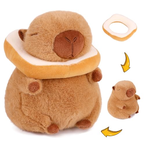SHINELINE Capybara Kuscheltier,Fluffie Capybaras Plüschtier, mit Tragbarer Toast Kopfbedeckung Capybara,Squishy Wasserschwein Kuscheltier,süßes Cabibara,Geeignet als Heimdekoration, Kindergeburtstagsg SHINELINE Capybara Kuscheltier,Fluffie Capybaras Plüschtier, mit Tragbarer Toast Kopfbedeckung Capybara,Squishy Wasserschwein Kuscheltier,süßes Cabibara,Geeignet als Heimdekoration, Kindergeburtstagsg von SHINELINE