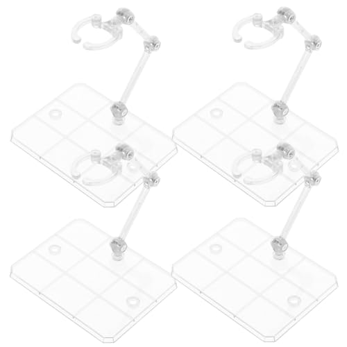 4Pcs Action Figure Display Holder Assembly Display Holder Base Adjustable Doll Model Support Stand Doll Figure Racks Compatible with HG RG SHF 1/144 Toy, Transparent 4Pcs Action Figure Display Holder Assembly Display Holder Base Adjustable Doll Model Support Stand Doll Figure Racks Compatible with HG RG SHF 1/144 Toy, Transparent von SHINEOFI