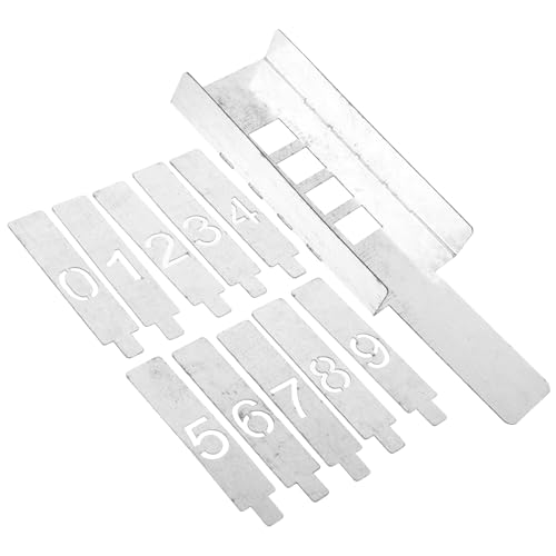 SHINEOFI 1 Satz Digitale Form Schablonen Kursiv Etiketten Markierungen Herstellung Acetat Wiederverwendbar Kreis Basteln Bastelset Schablone Malen Sprühschablone Silver Eisen von SHINEOFI