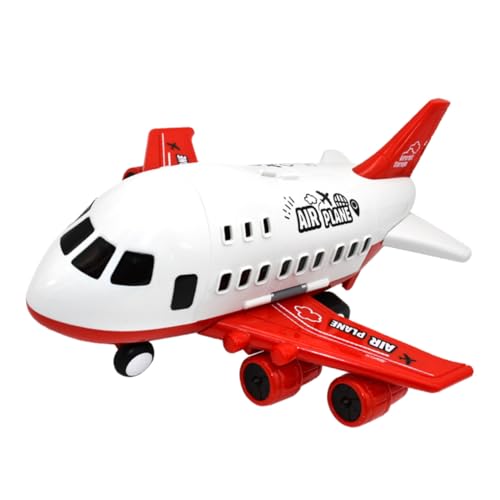 SHINEOFI 1 Satz Flugzeugspielzeug Für Flugzeug Zurückziehen Reibungsbetriebene Fahrzeuge Autospielzeug Aus Kunststoff Cartoon-Push-Auto- Kinderspielzeug Legierung von SHINEOFI
